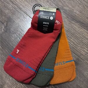 Stance Athletic Socks - Red, Green, Orange